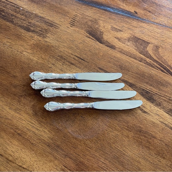 (4) Towle Fontana pattern individual butter spreaders,sterling silver 925 handle - Picture 4 of 7
